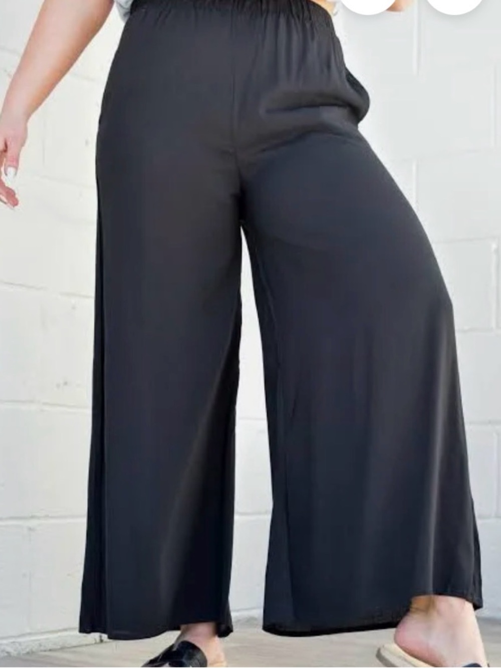 Zara Black Wide-Leg Palazzo Pants